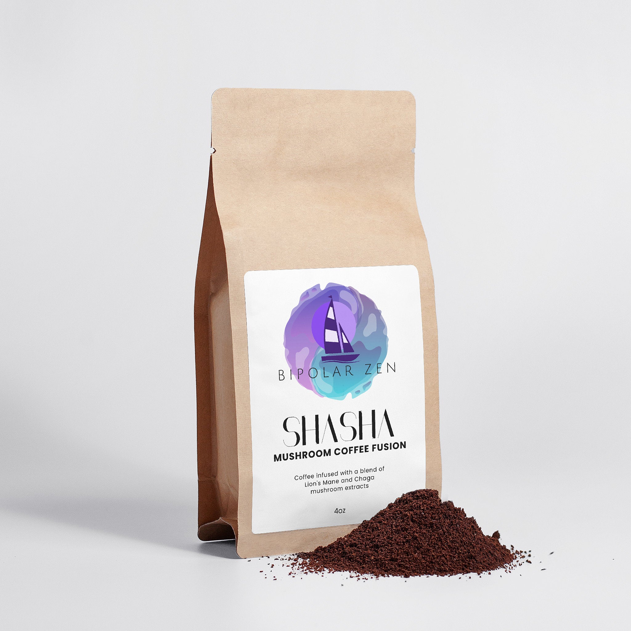 ShaSha Mushroom Coffee Fusion - Lion’s Mane & Chaga 4oz