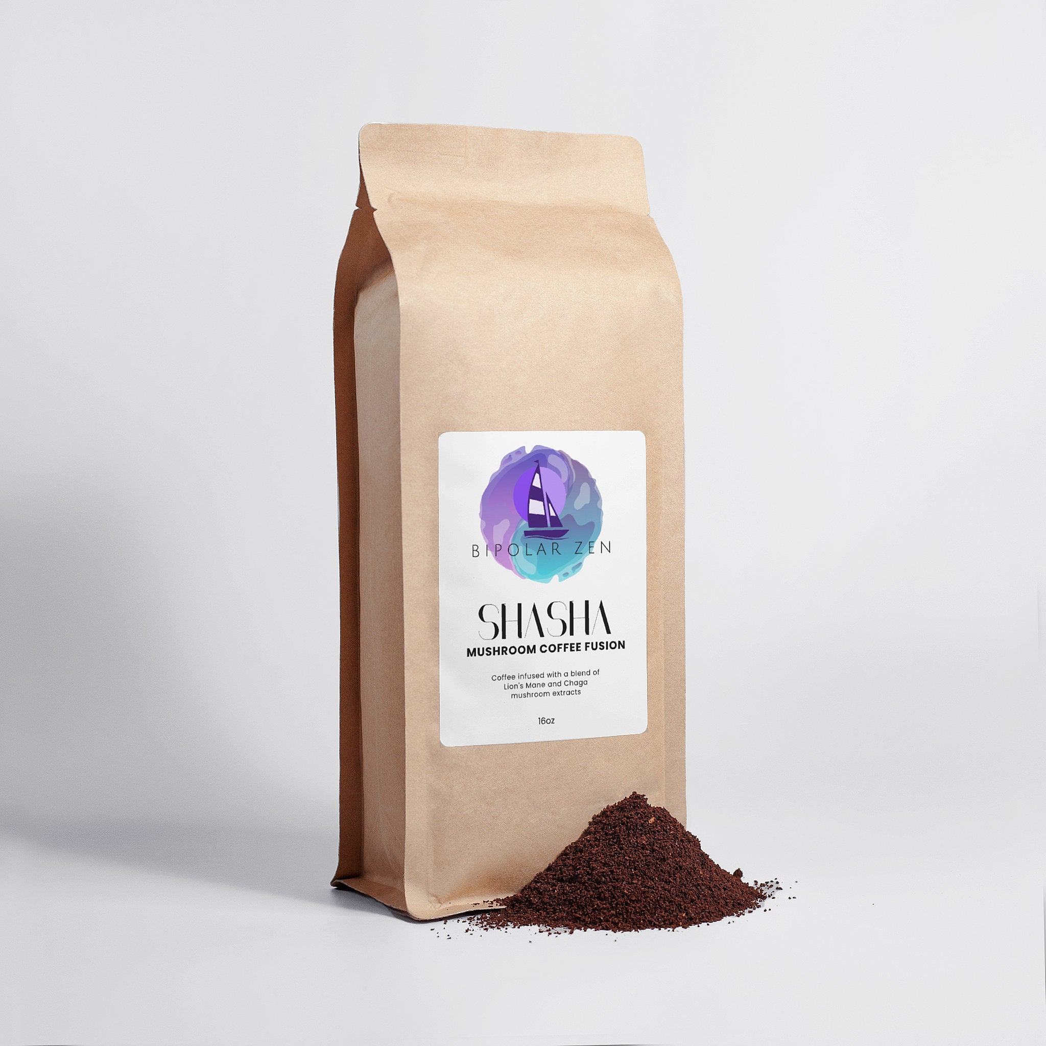 ShaSha Mushroom Coffee Fusion - Lion’s Mane & Chaga 16oz