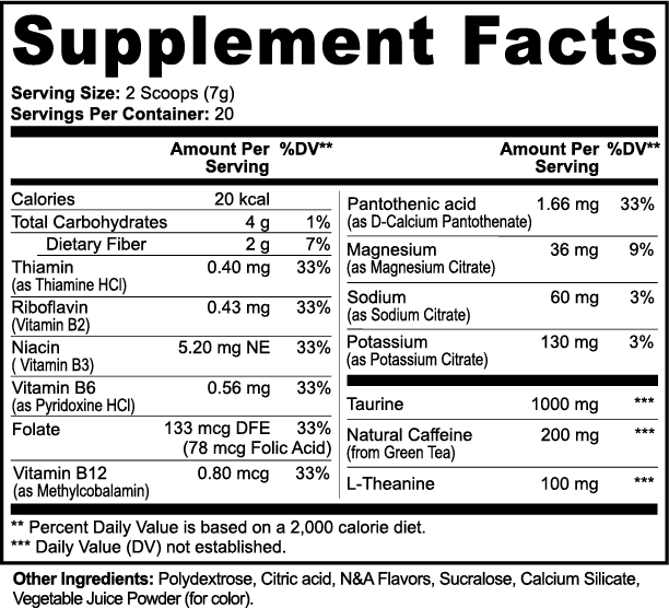 Zen Yang Energy Powder (Fruit Punch)