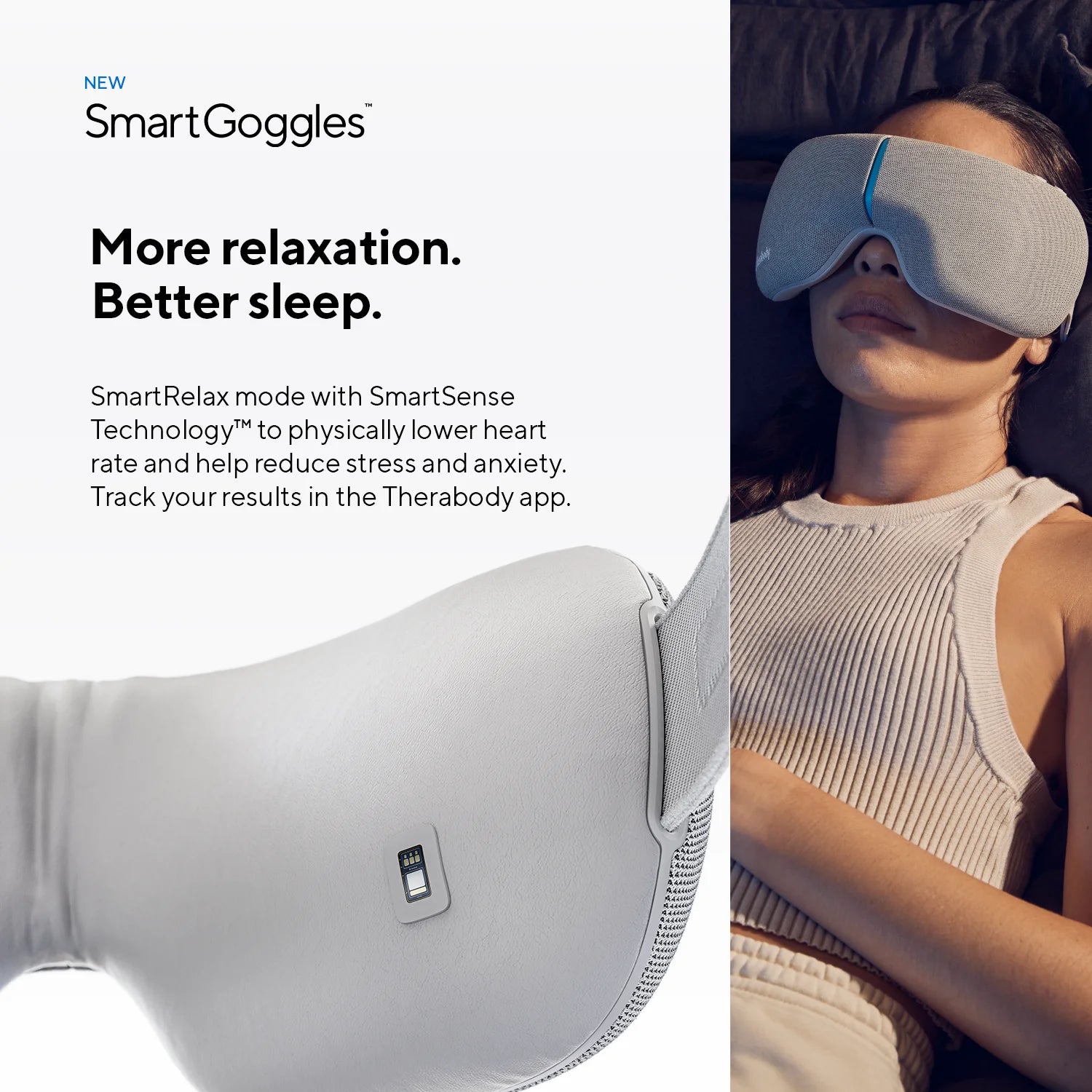Smartgoggles Bluetooth Heated Massaging Device for Sleep, Focus, and Stress