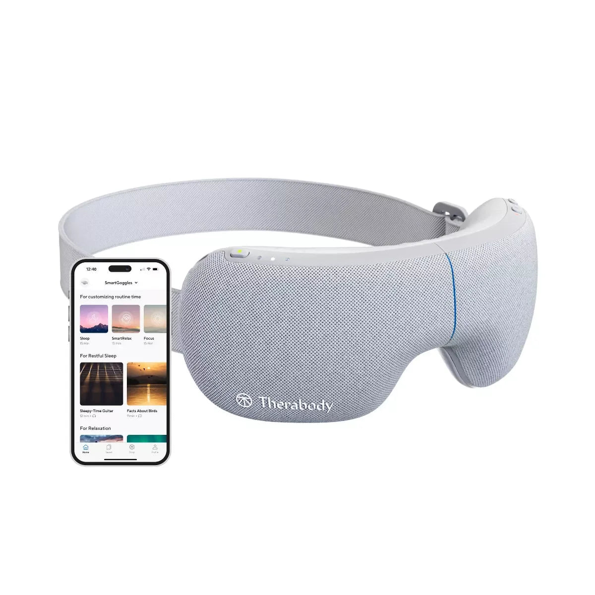 Smartgoggles Bluetooth Heated Massaging Device for Sleep, Focus, and Stress