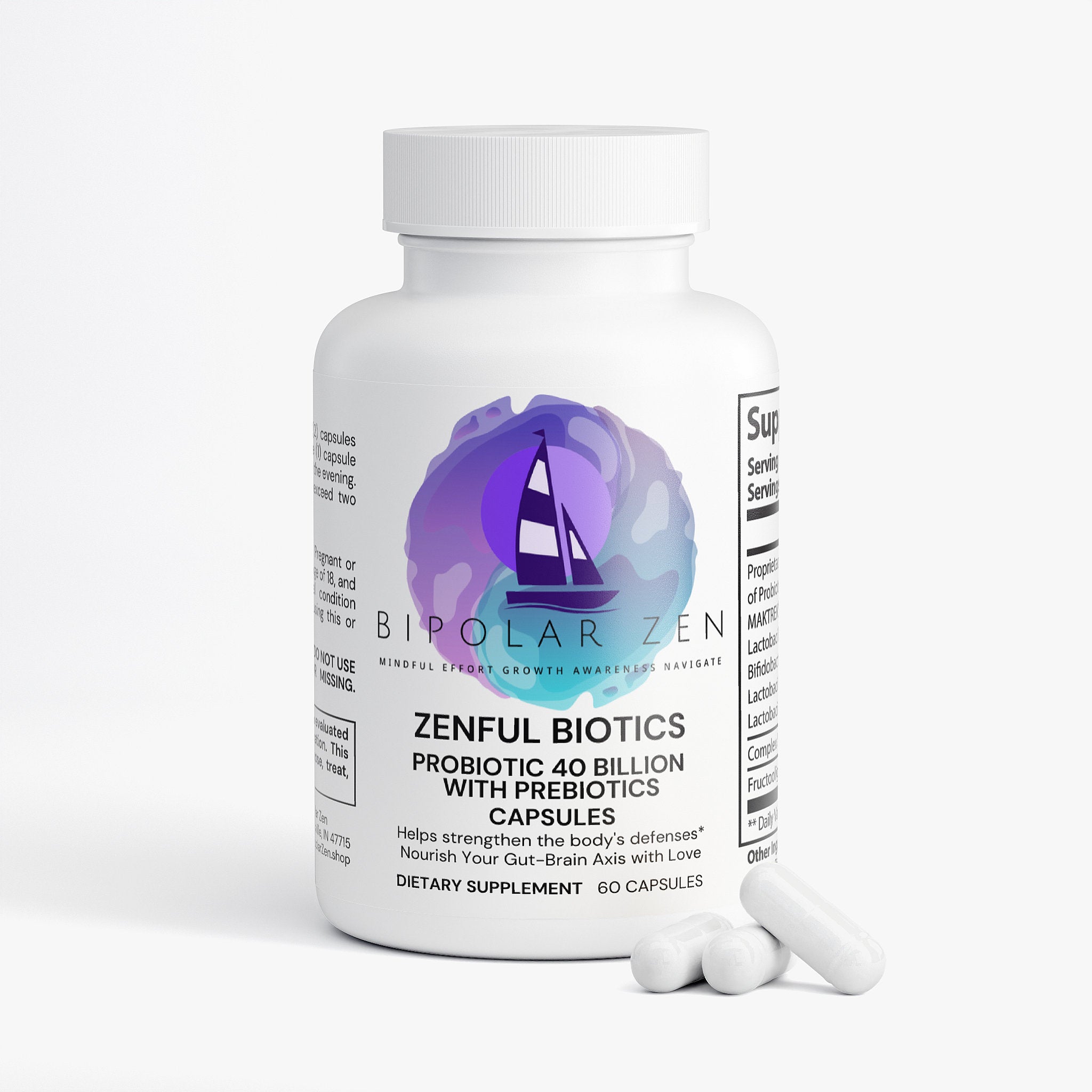 Zenful Biotics Probiotic 40 Billion with Prebiotics