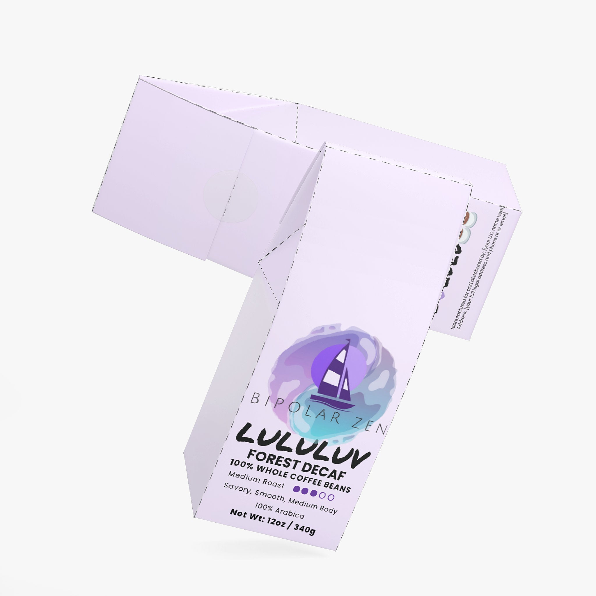 LULULUV Decaf | Medium Roast Coffee with Dark Chocolate & Herbal Notes | Swiss Water Process