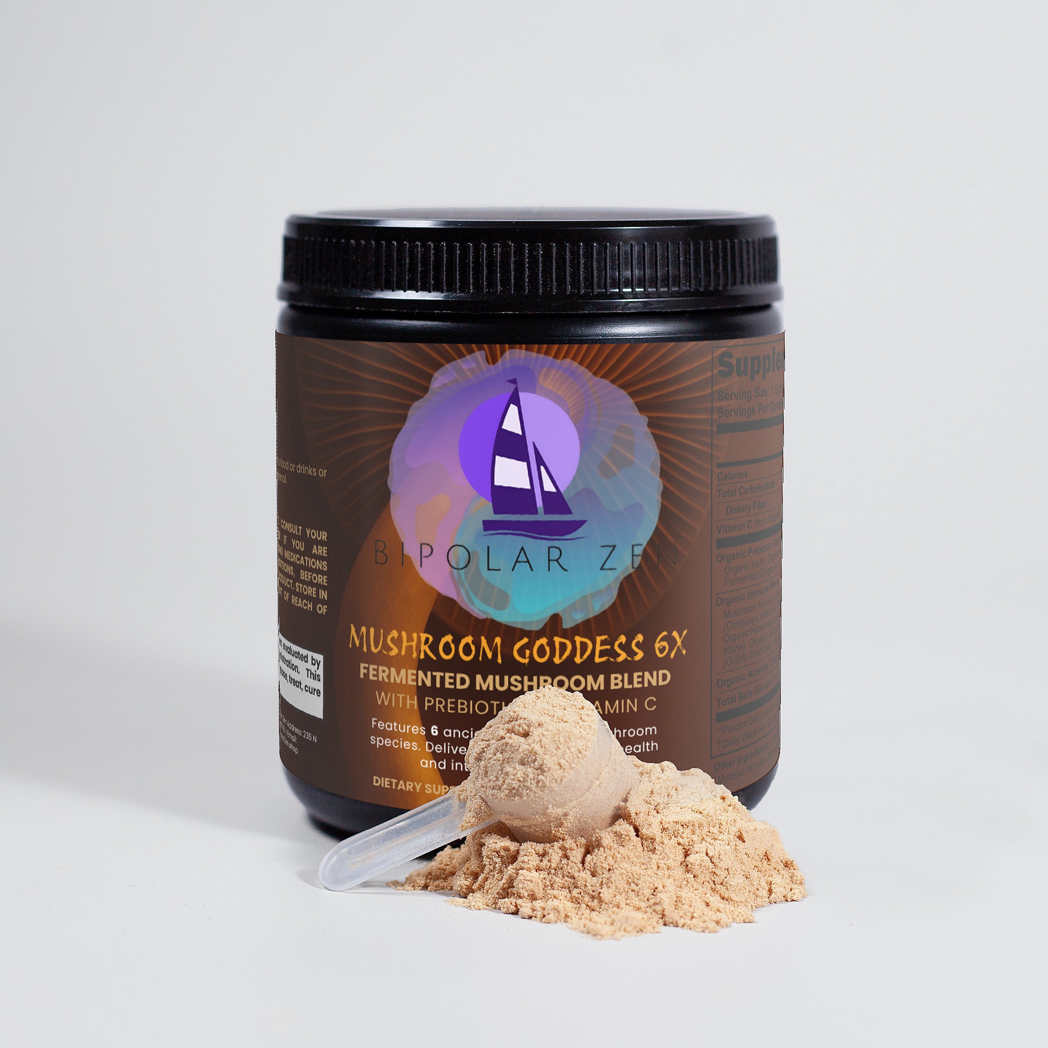 Mushroom Goddess 6X | Fermented Mushroom Blend with Prebiotics & Vitamin C