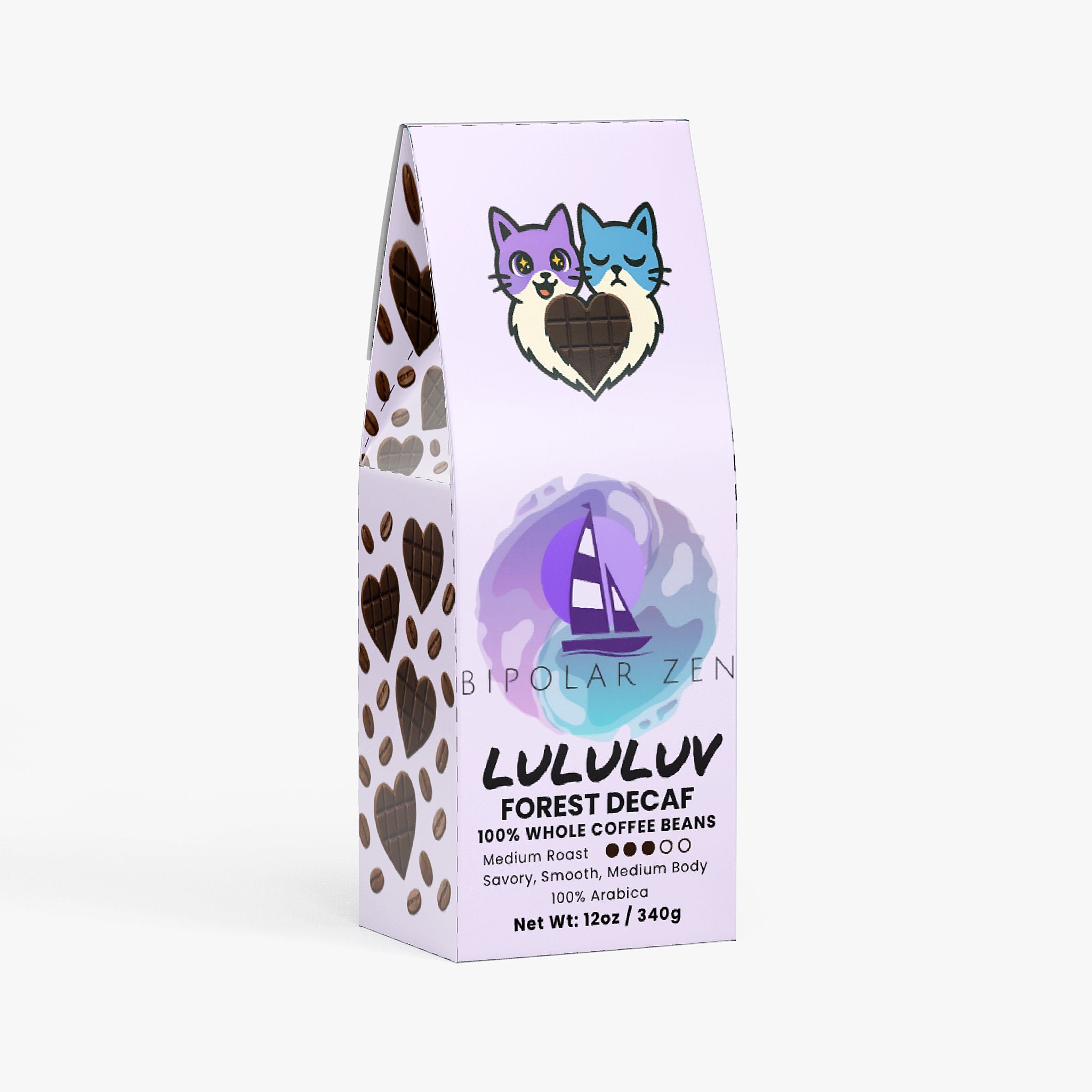 LULULUV Forest Decaf | Medium Roast Coffee with Dark Chocolate & Herbal Notes | Swiss Water Process