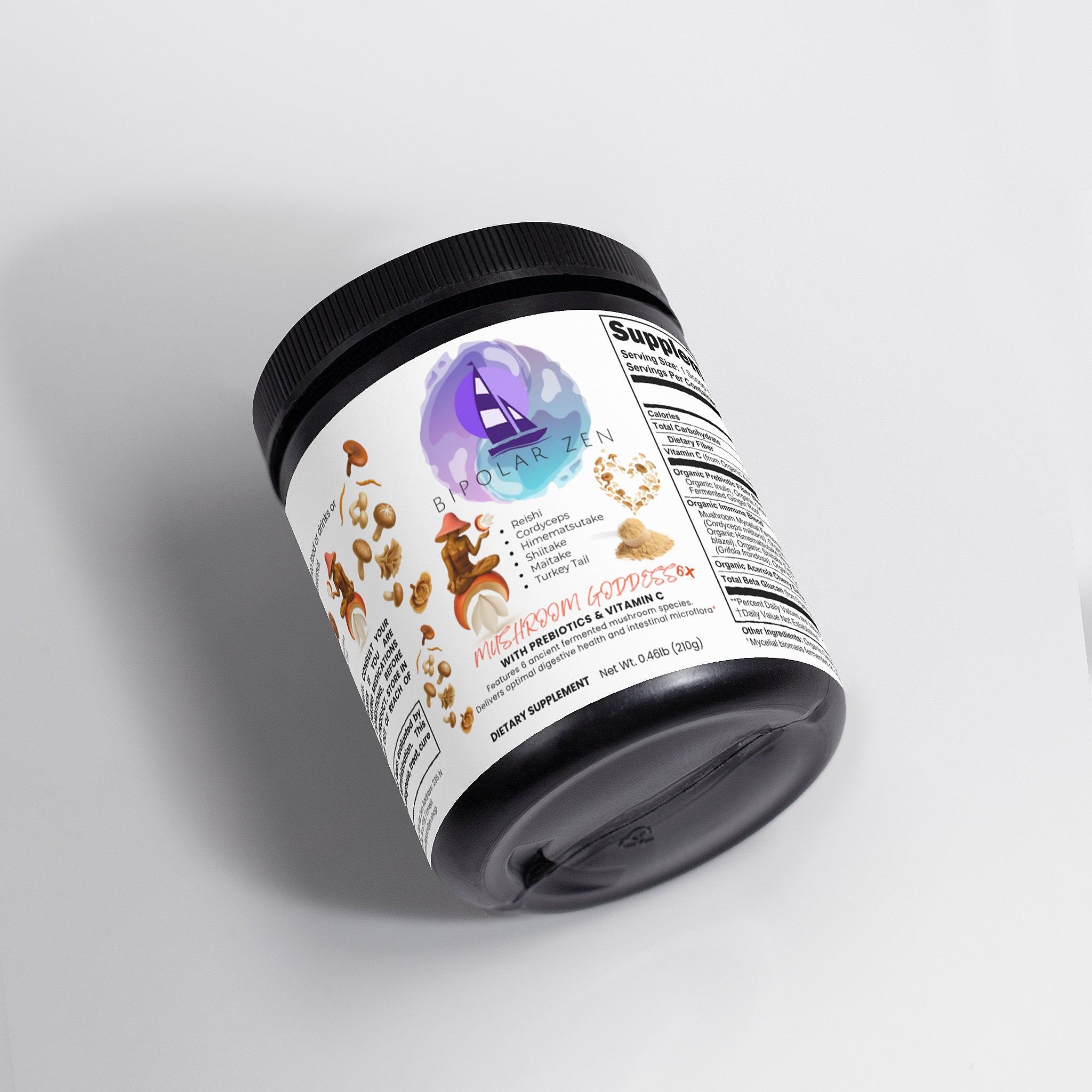 Mushroom Goddess 6X | Fermented Mushroom Blend with Prebiotics & Vitamin C