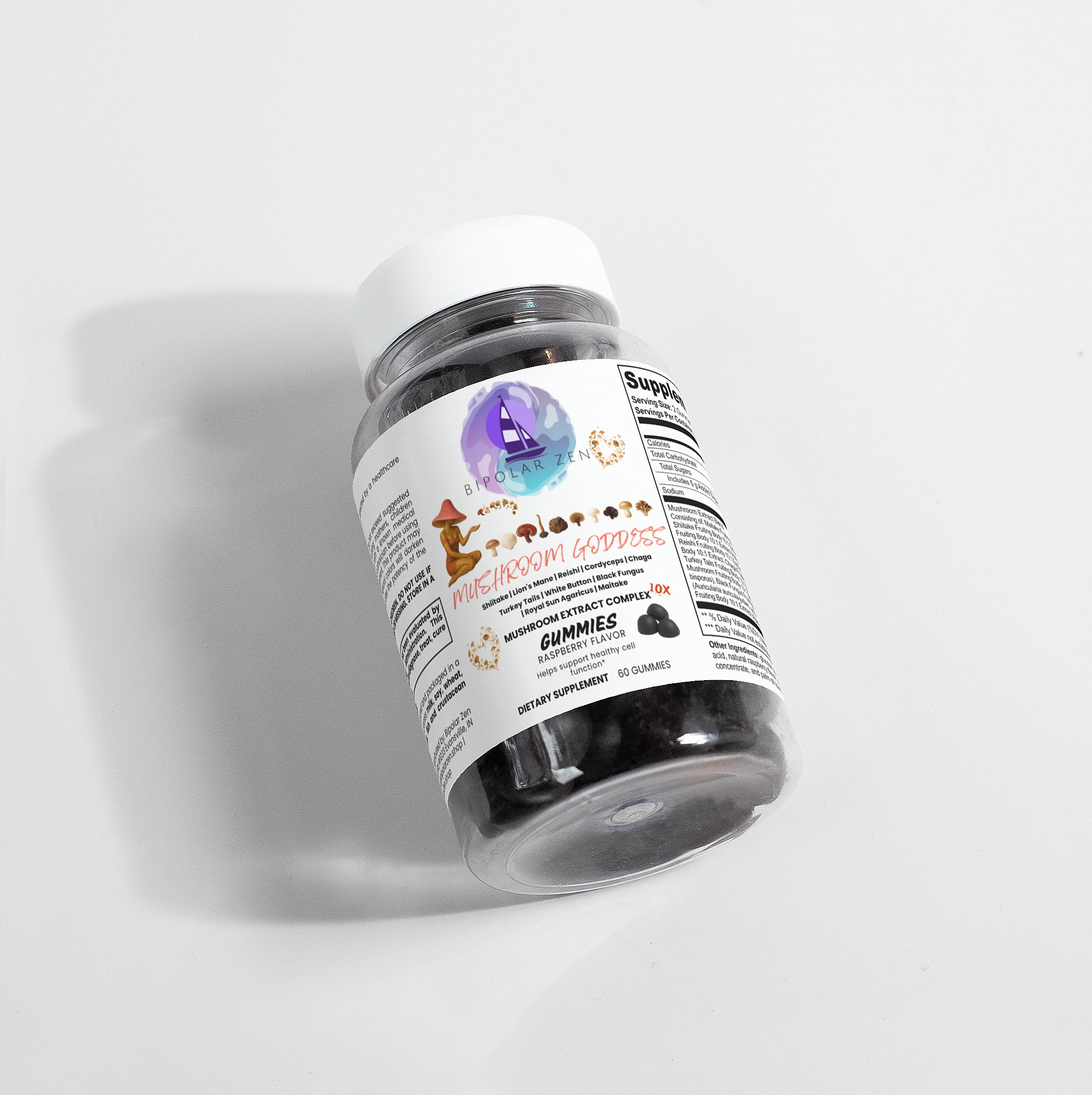 Mushroom Goddess | Mushroom Extract Complex 10X Raspberry Gummies