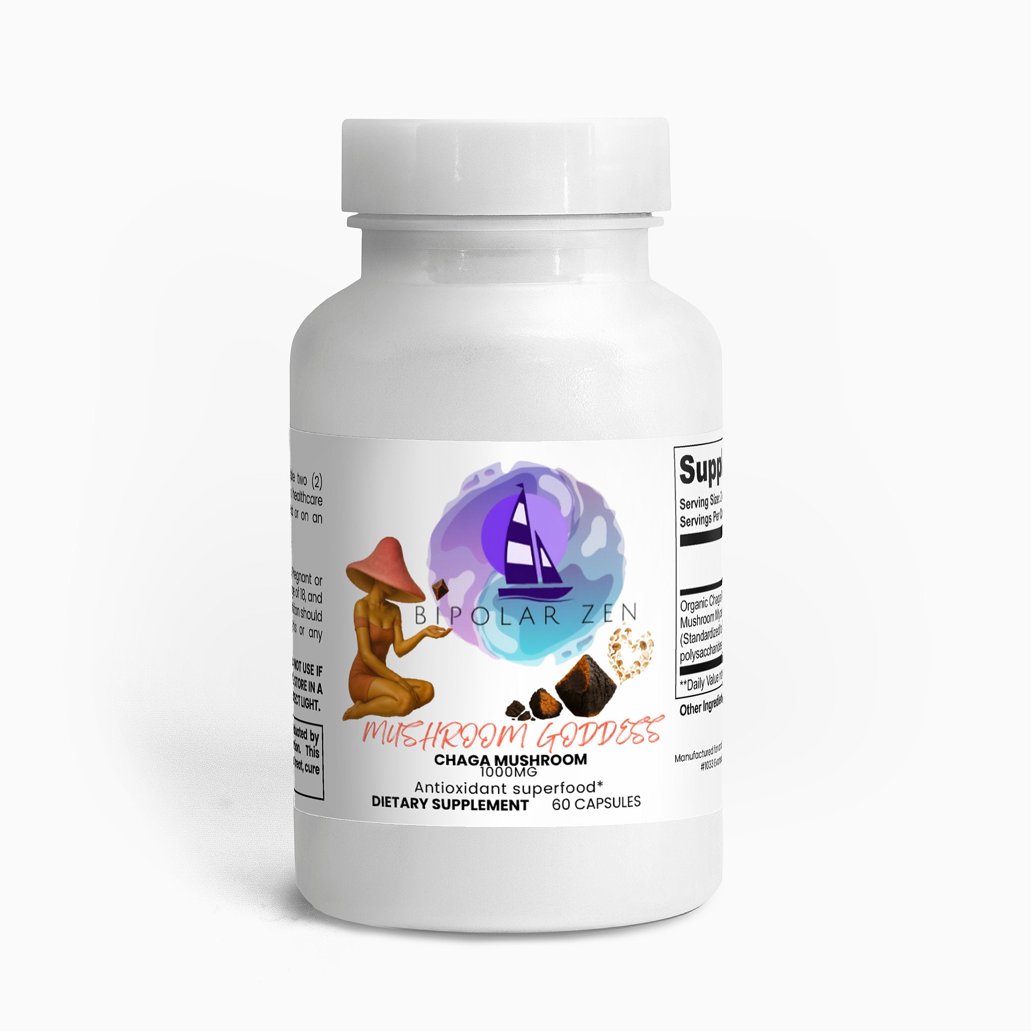 Mushroom Goddess | Chaga Mushroom 1000mg