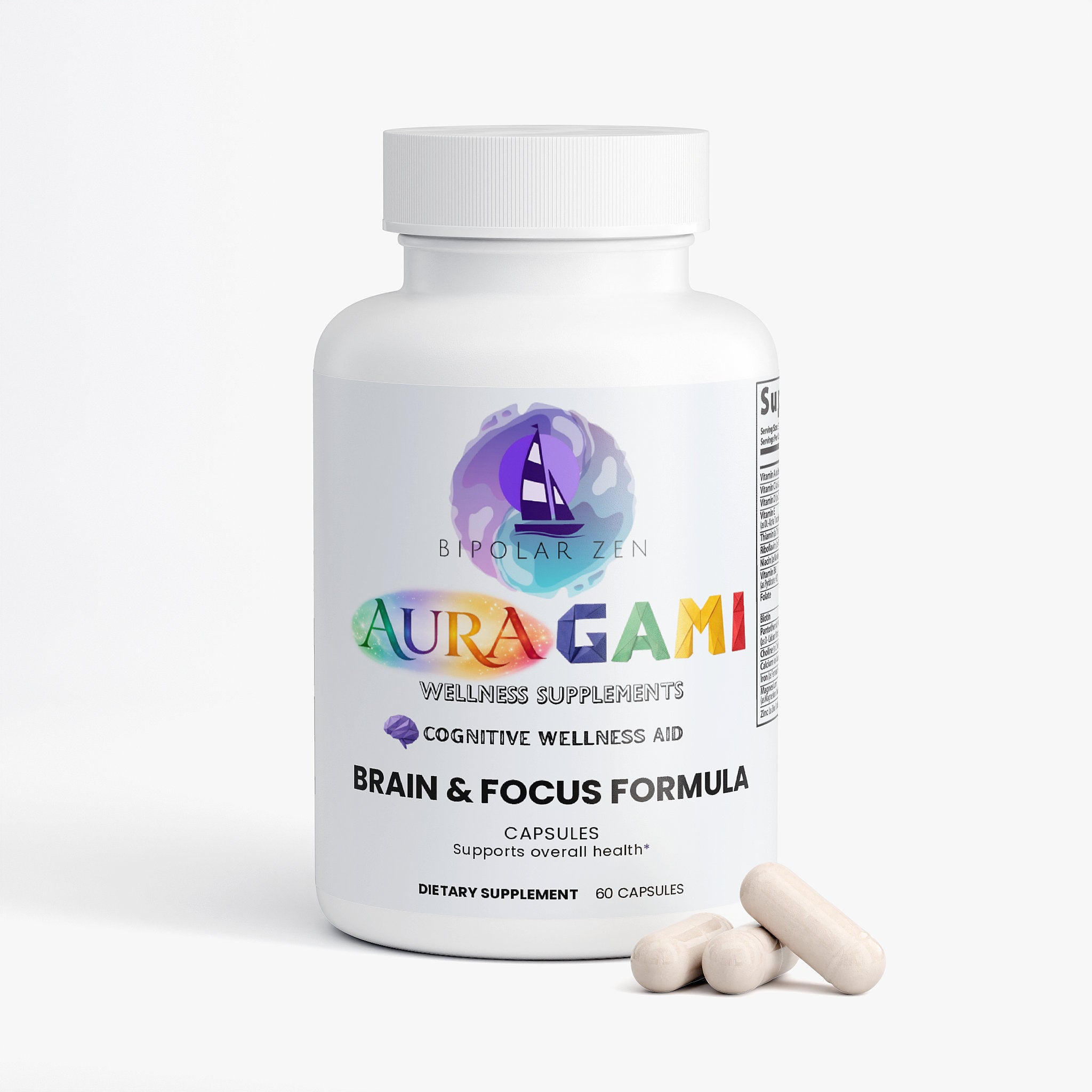 AuraGami Wellness Supplements | Brain & Focus Formula