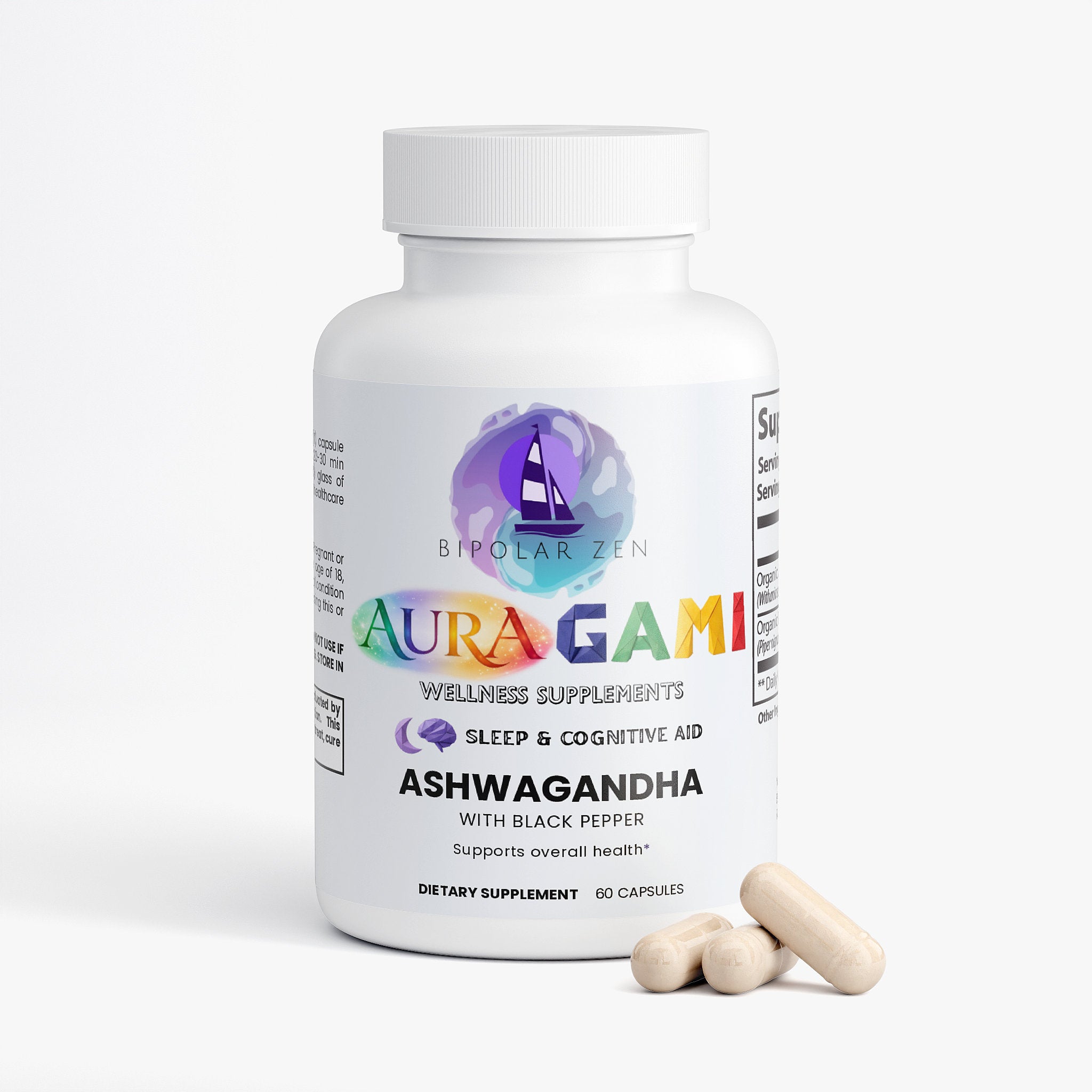 AuraGami Wellness Supplement | Ashwagandha with Black Pepper