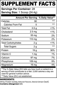 E²NERGAIA | Pure3 Naked 100% Whey Protein Isolate – Pearl Vanilla