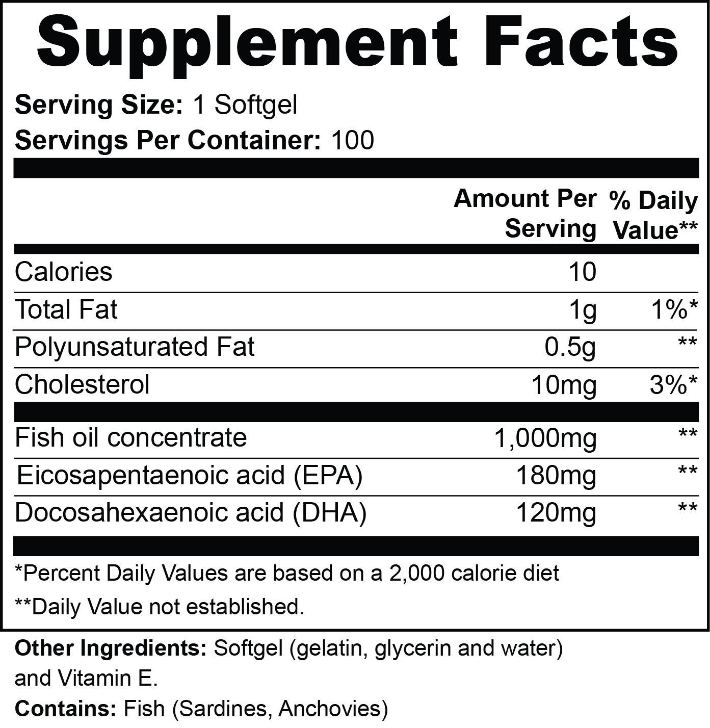 Elev8 Omega-3 EPA 180mg + DHA 120mg