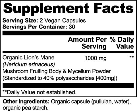 Mushroom Goddess | Lion's Mane Mushroom 1000mg