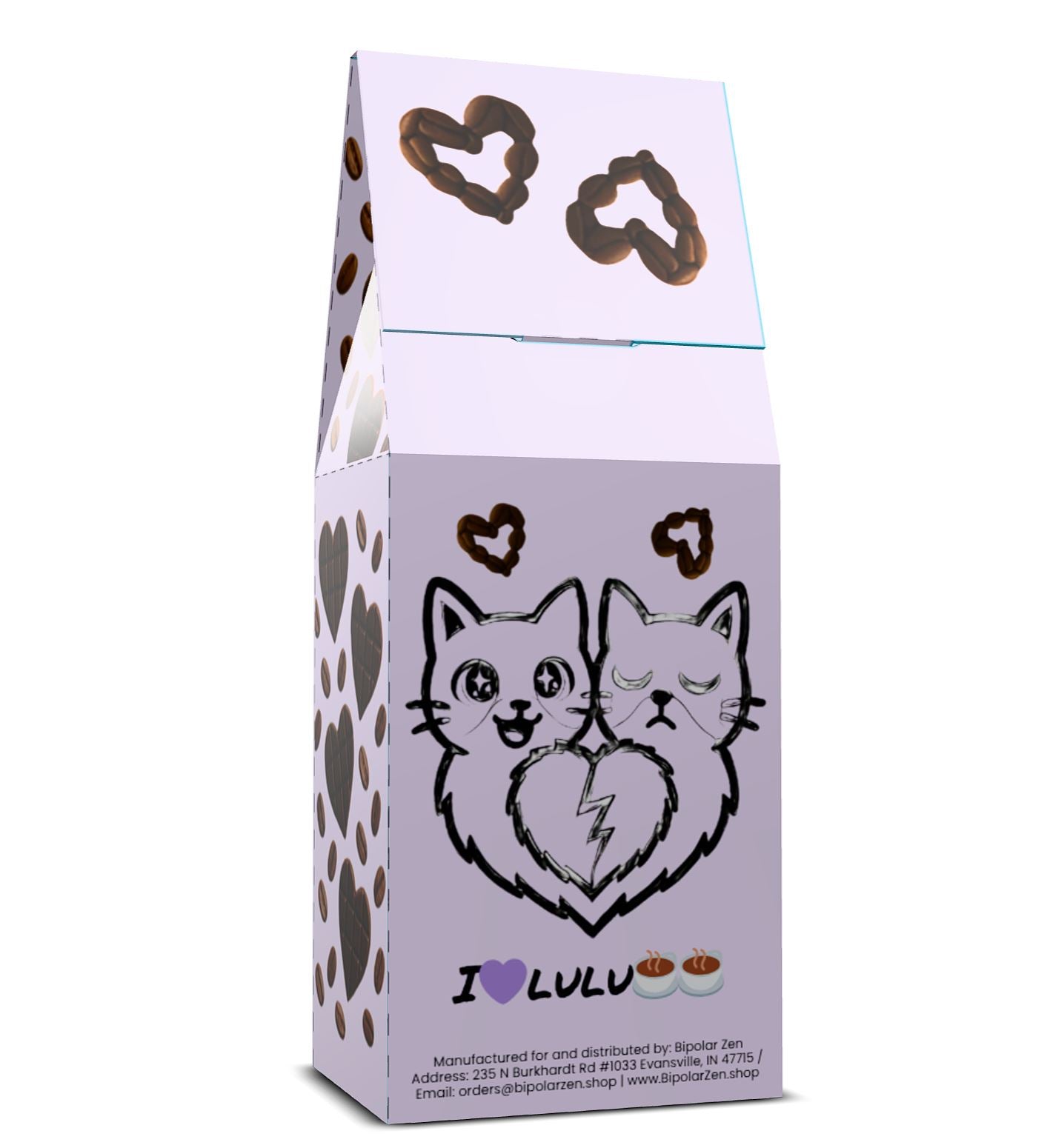 LULULUVS Dark Chocolate Decaf | Medium Roast Coffee with Dark Chocolate & Herbal Notes | Swiss Water Process
