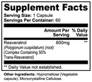 AuraGami Wellness Supplements | Resveratrol 50% 600mg