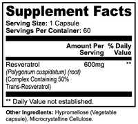 AuraGami Wellness Supplements | Resveratrol 50% 600mg