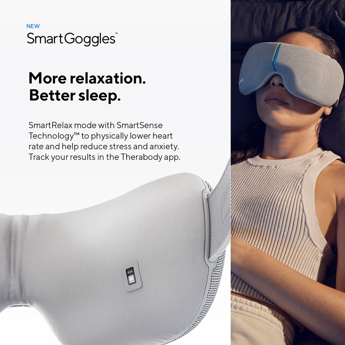 Smartgoggles Bluetooth Heated Massaging Device for Sleep, Focus, and Stress
