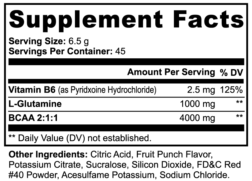 E²NERGAIA | BCAA Shock Powder (Fruit Punch)