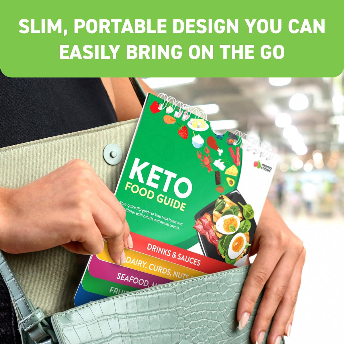 Keto Cheat Sheets Magnets Booklet - Keto Gifts for Women - Keto Diet Beginners Guide - Keto Food Book Magnetic Chart - Weight Loss Low Carb Ketogenic Diet Keto Cookbook Meal Plan - Keto Chow Mojo