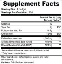AuraGami Wellness Supplements | Omega-3 EPA 180mg + DHA 120mg