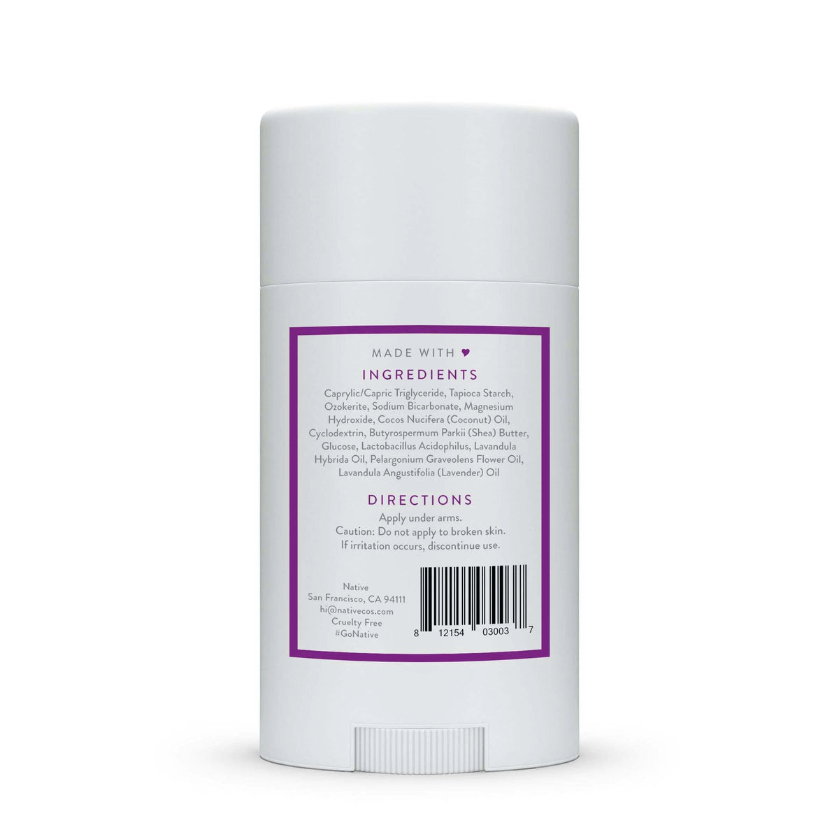 Natural Deodorant, Lavender and Rose, Aluminum Free, 2.65 Oz